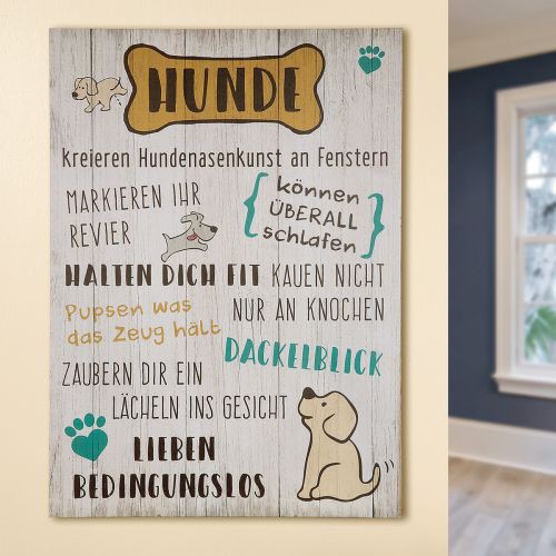 MDF Weisheit "Hunde"