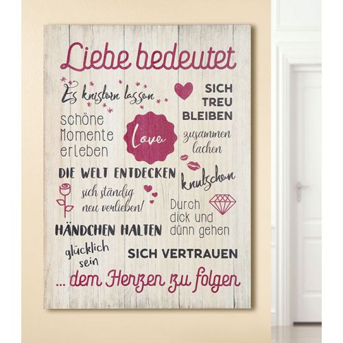 MDF Weisheit "Liebe bedeutet"