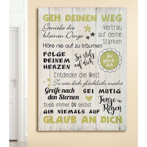 MDF Weisheit 'Geh deinen Weg'