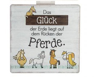 Schild Weisheit "Glück der Erde"