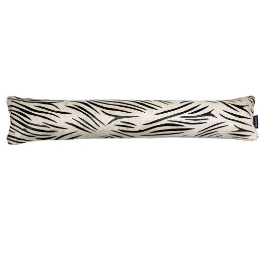 Draft Excluder Cushion - Zebra Cow Leather