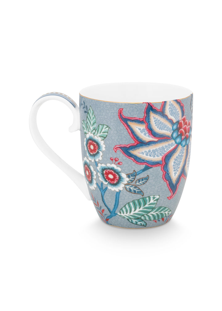 Tasse XL Flower Festival Light Blue 450 ml