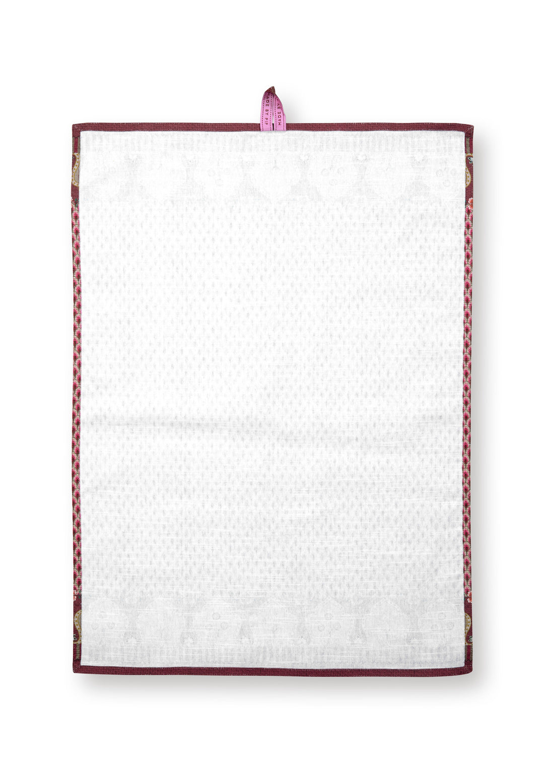 Tea Towel Flower Festival Scallop Dark Pink 50x70 cm