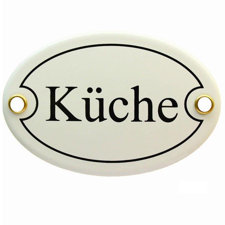 Schild "Küche" oval