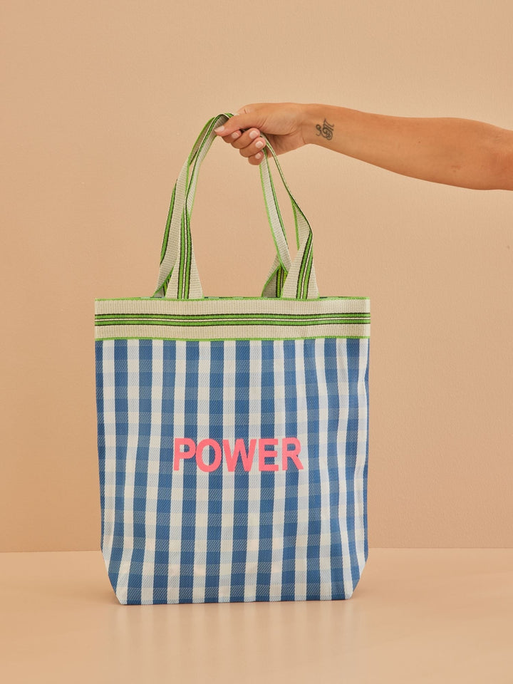 Recycelte Plastik-Einkaufstasche - "POWER"