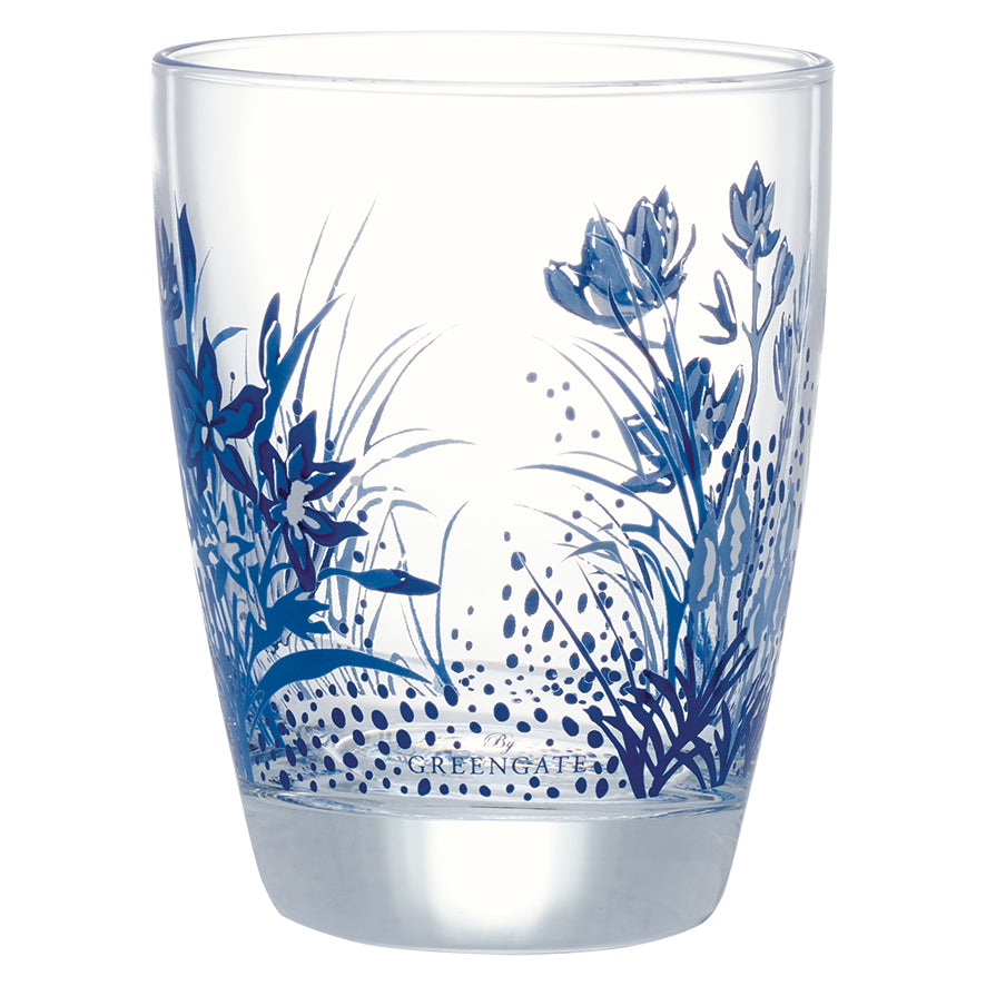Wasserglas Kristel blau