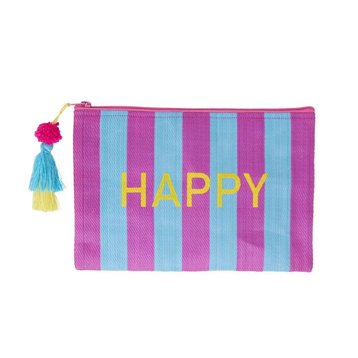 Recycled Plastic Bag - "HAPPY" Print