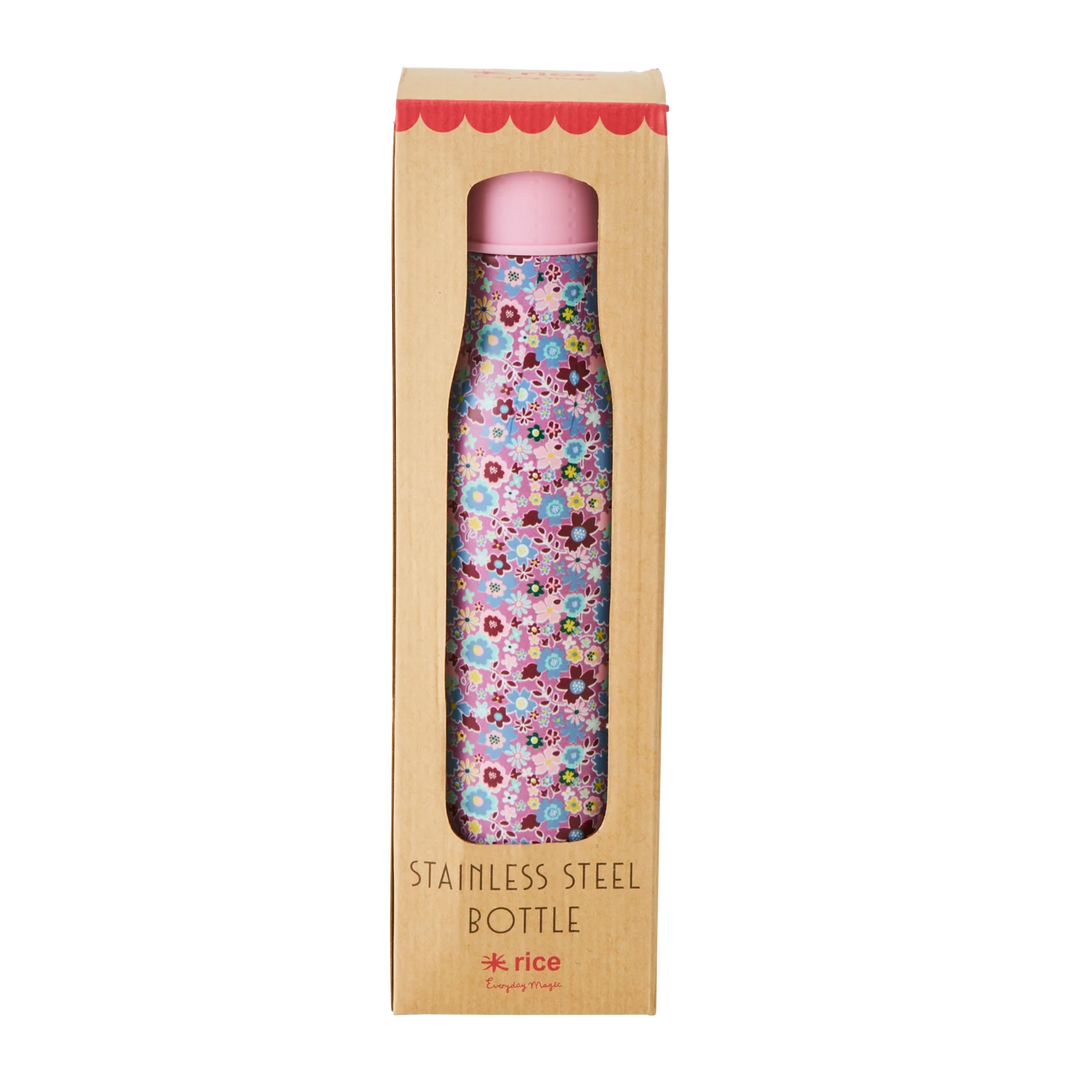 Stainless Steel Water Bottle with Lavender Autumn Floral Pattern - 12 Hours Hot/24 Hours Cold - 500 ml