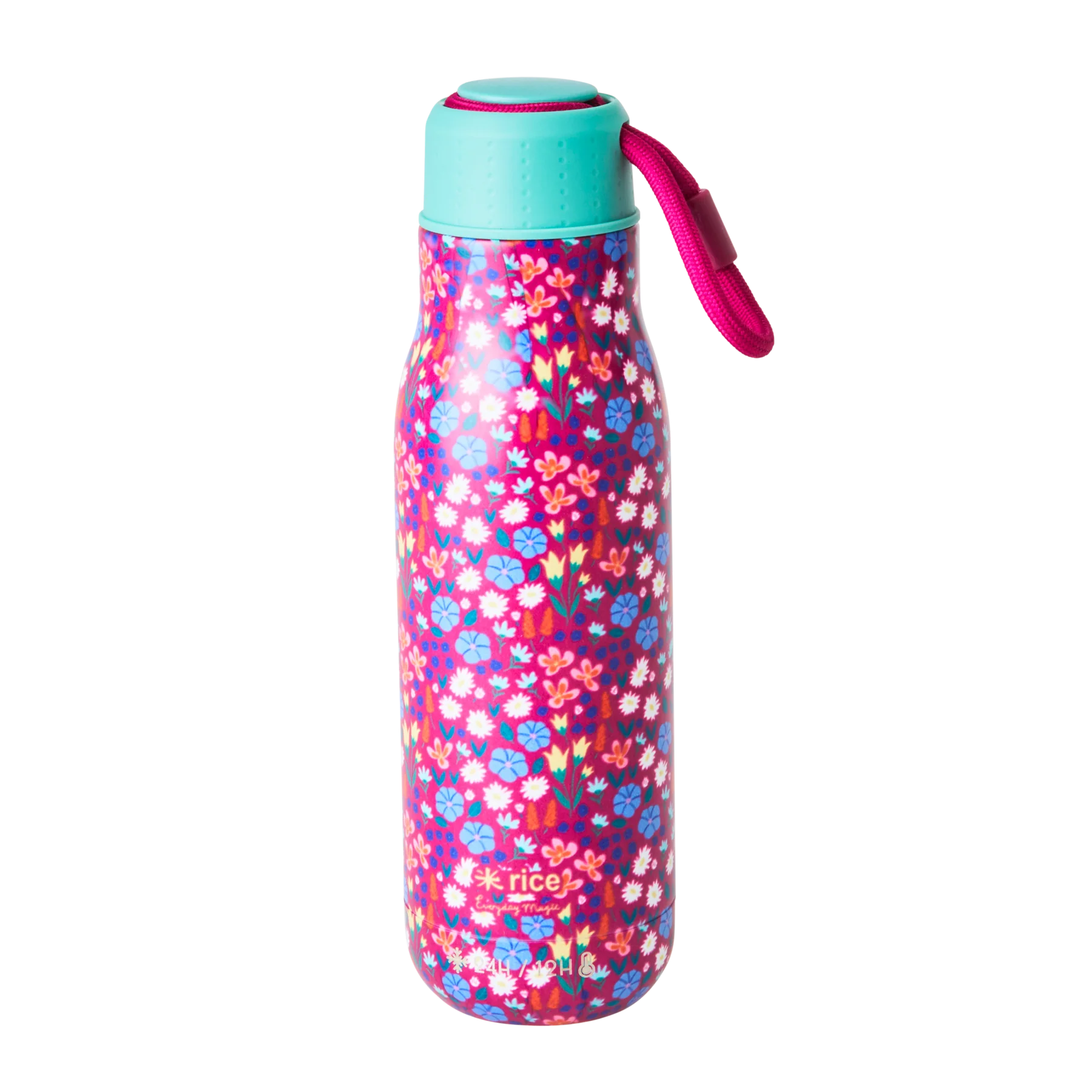 Edelstahl-Trinkflasche mit Mohnblumen-Aufdruck – 12 Stunden heiß/24 Stunden kalt – 500 ml