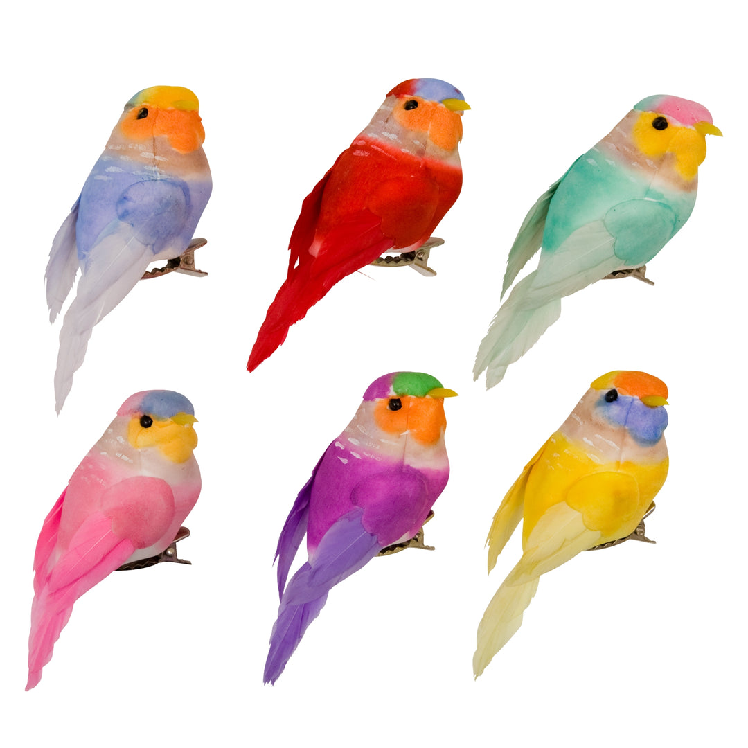 Vogel mit Clip - Mehrfarbig