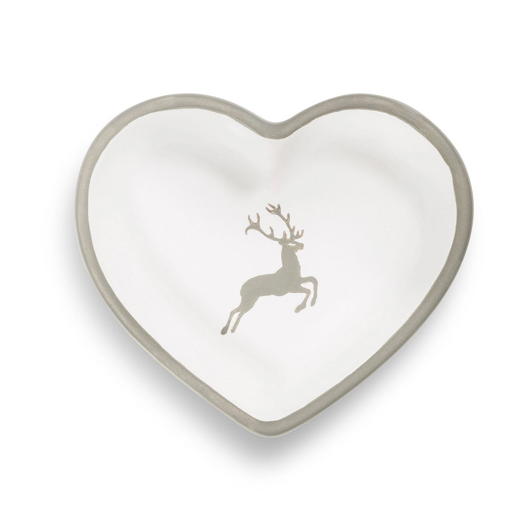 Gray Deer, Heart Bowl (L:10cm)