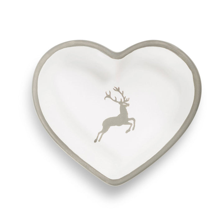 Gray Deer, Heart Bowl (L:10cm)