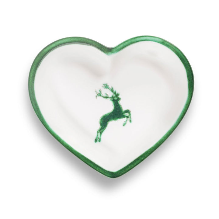 Green Deer, Heart Bowl (L:10cm)
